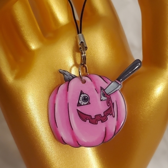 4/$15 🎃 Halloween Pumpkin Phone Charm 🎃 - Picture 2 of 4